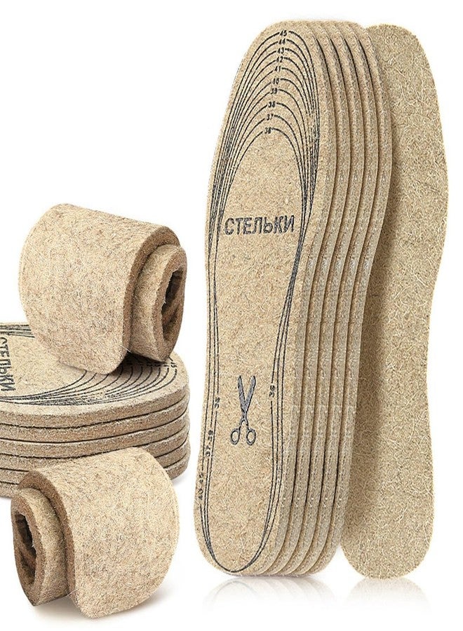 Price Xes Wool Felt Insoles, 3 Pair Soft Felt Warm Shoe Insoles for Boots, 6.5mm Thick, Freely Cut, One Size Fits Most - Image 1
